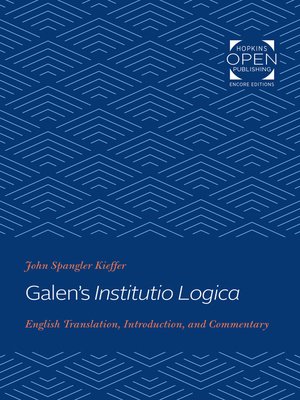cover image of Galen's Institutio Logica